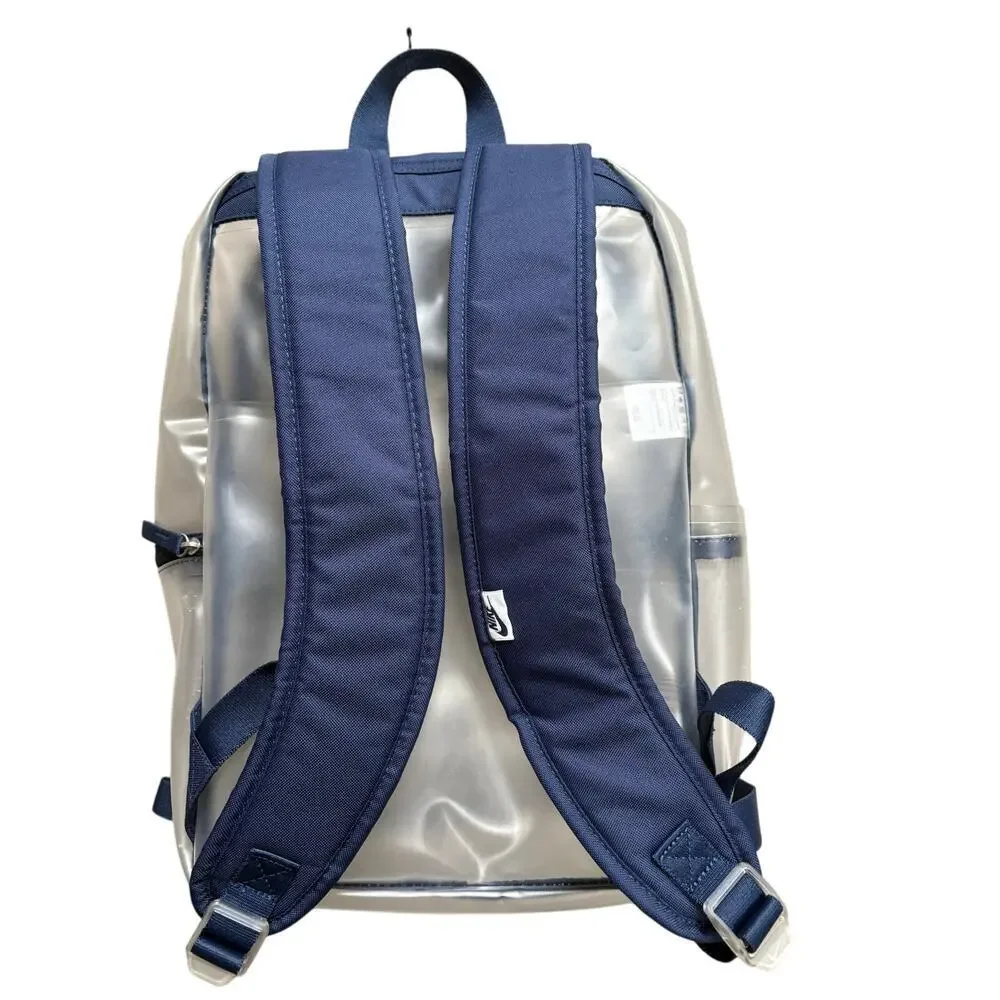 Nike Youth Heritage Crystal Clear Backpack 25L Navy Blue New
